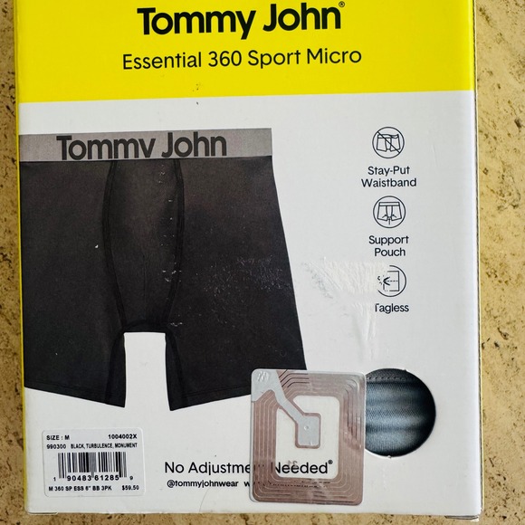 NEW Tommy John Performance Micro Stretch Boxer Brief 3 pack Medium - Picture 5 of 5